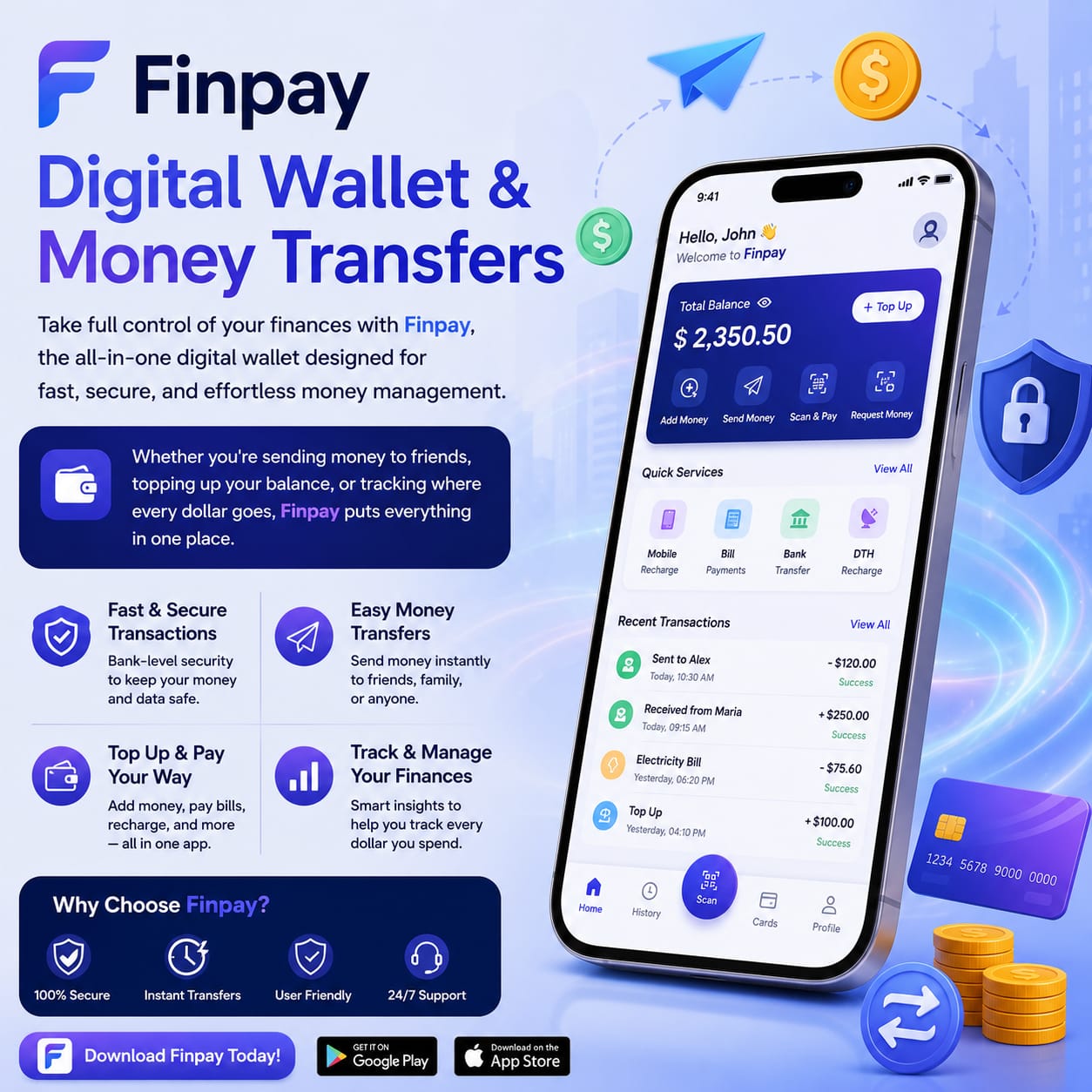 Finpay – Digital Wallet & Money Transfers